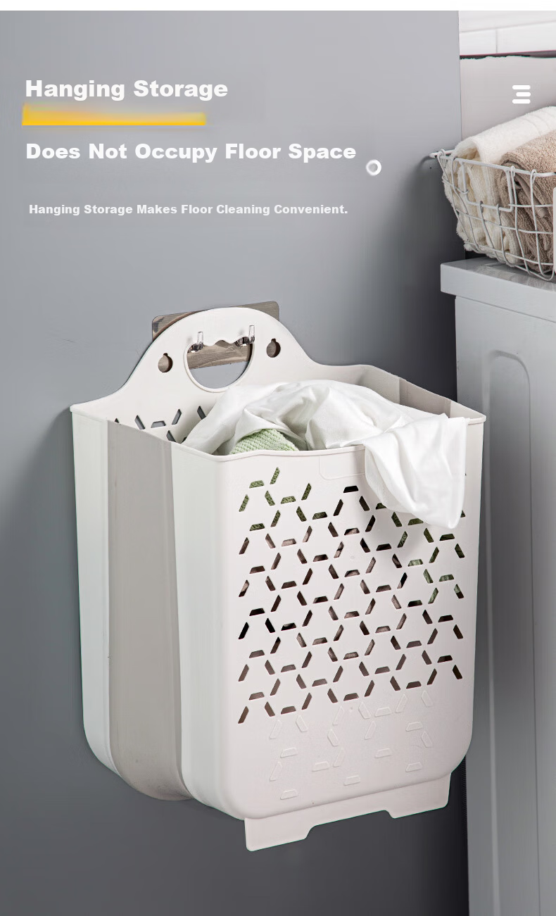 JEKO&JEKO Foldable Laundry Hamper, Bathroom Organizer Basket, Storage Container, Toy Storage Bin, Large Capacity Laundry Basket 1