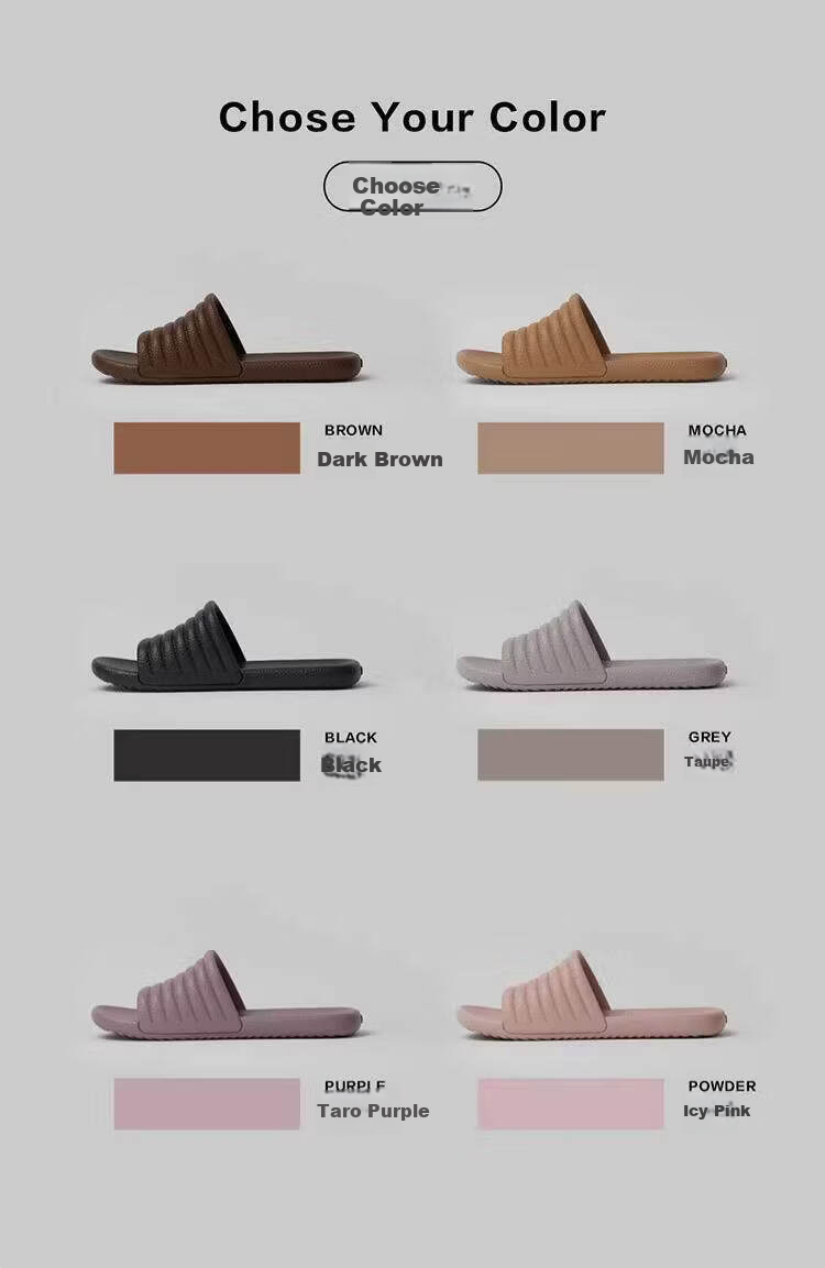 XGGC Men's Mocha Premium Leather Texture Slippers Summer EVA Indoor Bathroom Non-Slip Sandals Women's Pink Size 39-40 8