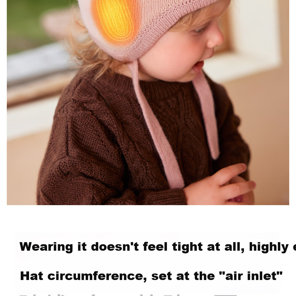 Beitais Baby Hat Autumn Winter Infant Boys Girls Wool Knit Warm Windproof Thickened Ear Protection Cap 16