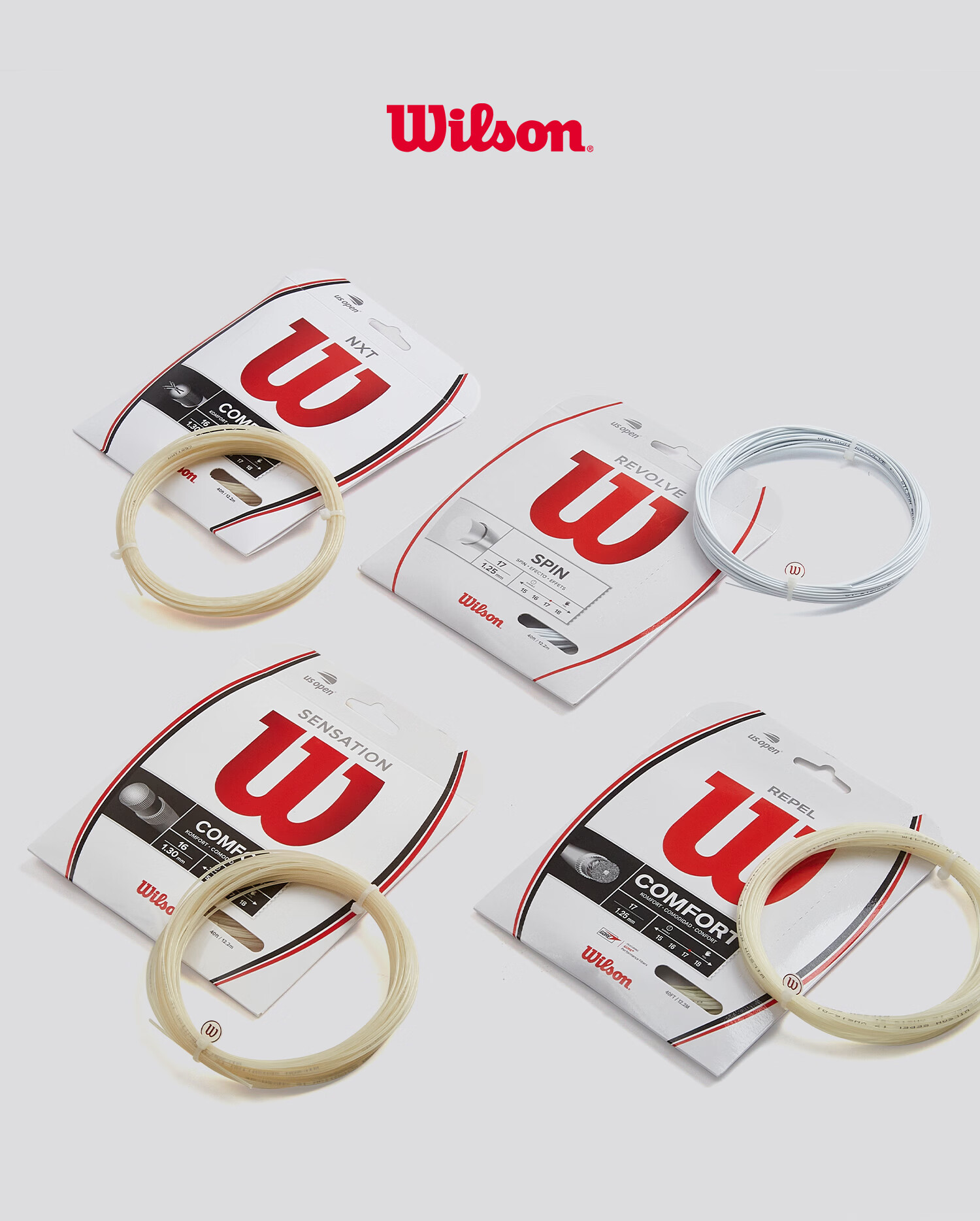 Wilson 2025 Revolve Series Polyester Tennis String Hardline Sakura Pink WR831340217 1