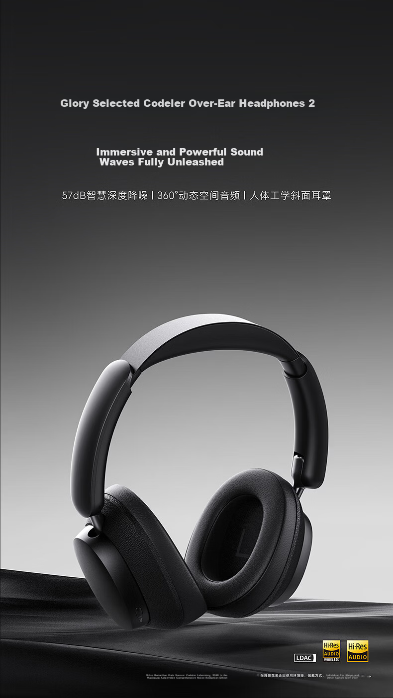 Honor Choice Over-Ear Noise Cancelling Headphones 2 Professional Gaming Mode Wireless Bluetooth Dual Gold Certification Camellia Gold 1