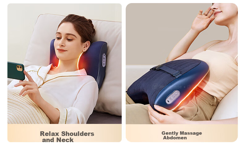 Westinghouse BX3PLUS Waist Massager Neck and Shoulder Cervical Spine Massager Full Body Back Massage Cushion Practical Valentine's Day Gift for Parents, Wife, Girlfriend - Cocoa White 19