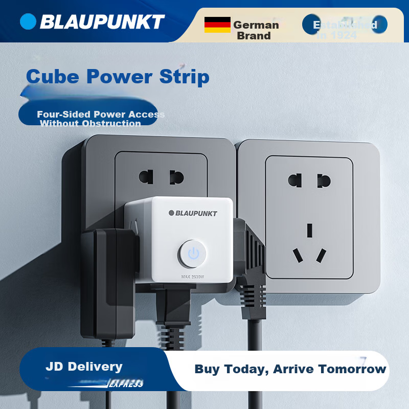 BLAUPUNKT Cube Power Strip Multi-Outlet Converter Multi-Functional Wireless Extension Socket Adapter