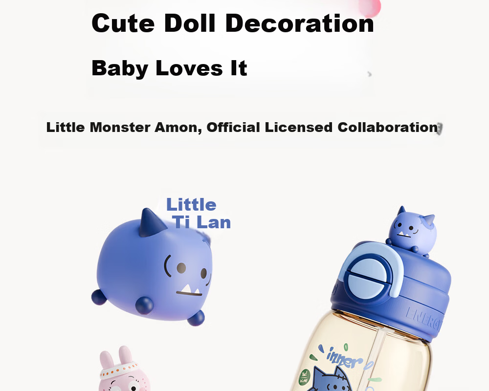 Fuguang Kids PPSU Straw Water Bottle Portable Dual-Use Cartoon Cute High-Temperature Resistant Plastic Cup for Boys and Girls 6