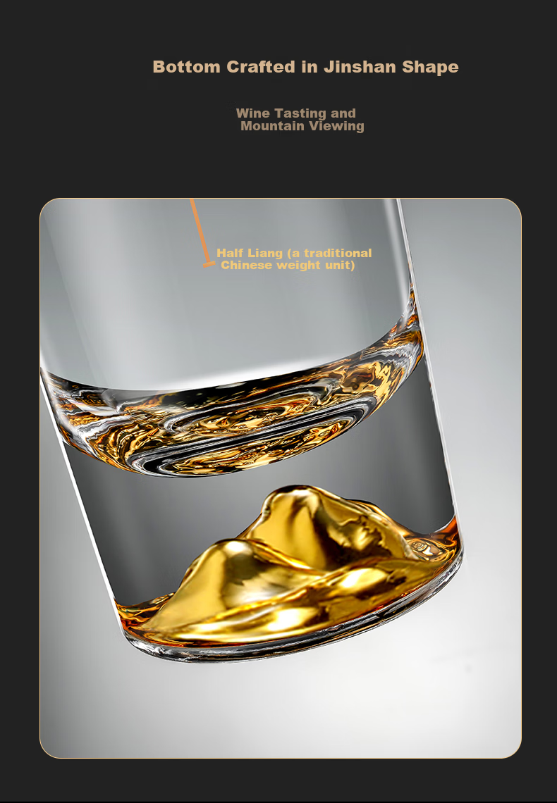 CRISTALGLASS Jinshan 60ml White Liquor Glass Set High-End Home Glassware with Graduated Decanter and Six Small Cups 11