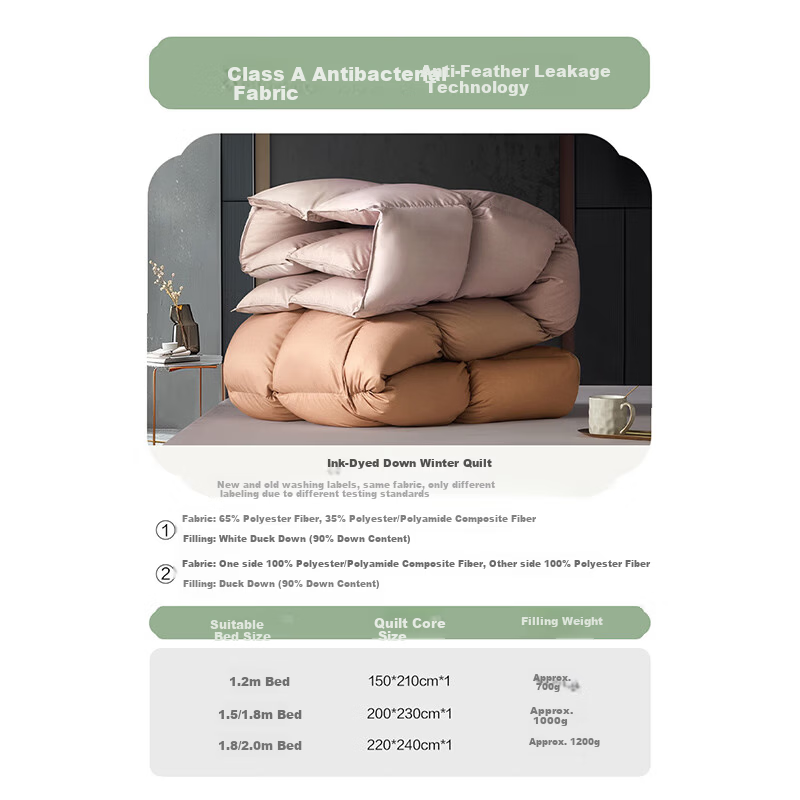 Bellees 90% White Duck Down Thickened Winter Quilt Double Comforter 1200g Filling 220×240cm