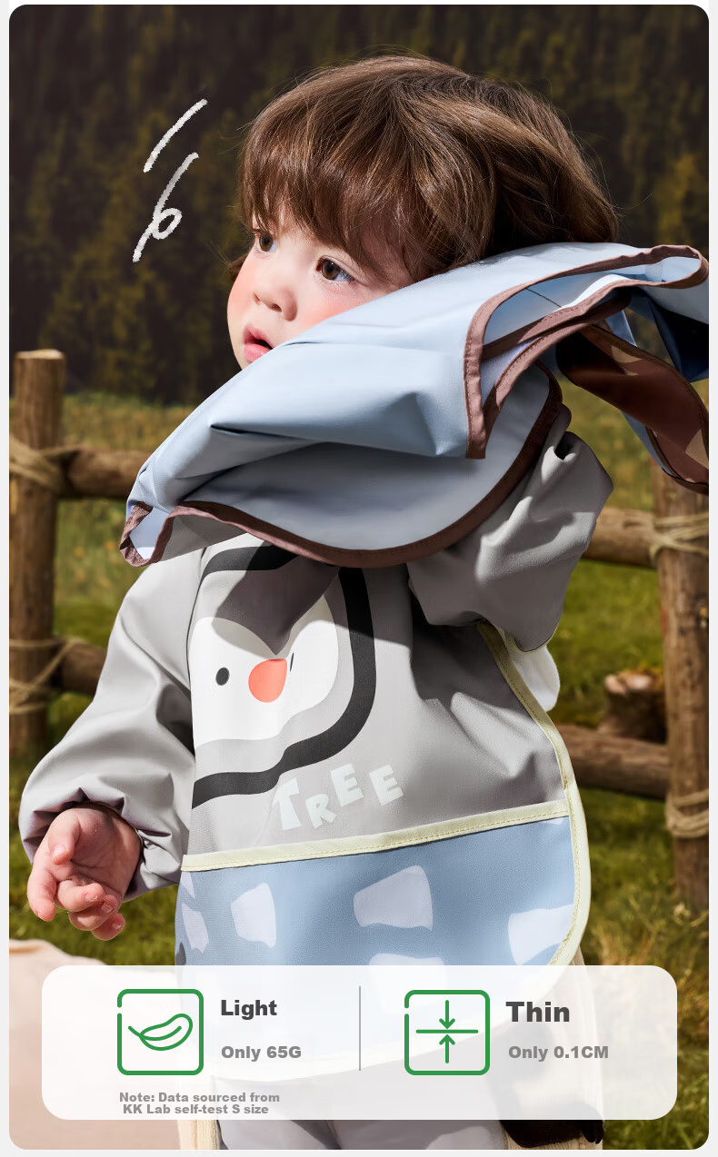 Kocotree KK Tree Kids Waterproof and Stain-Resistant Bib Baby Feeding Smock Three-Proof Apron 12