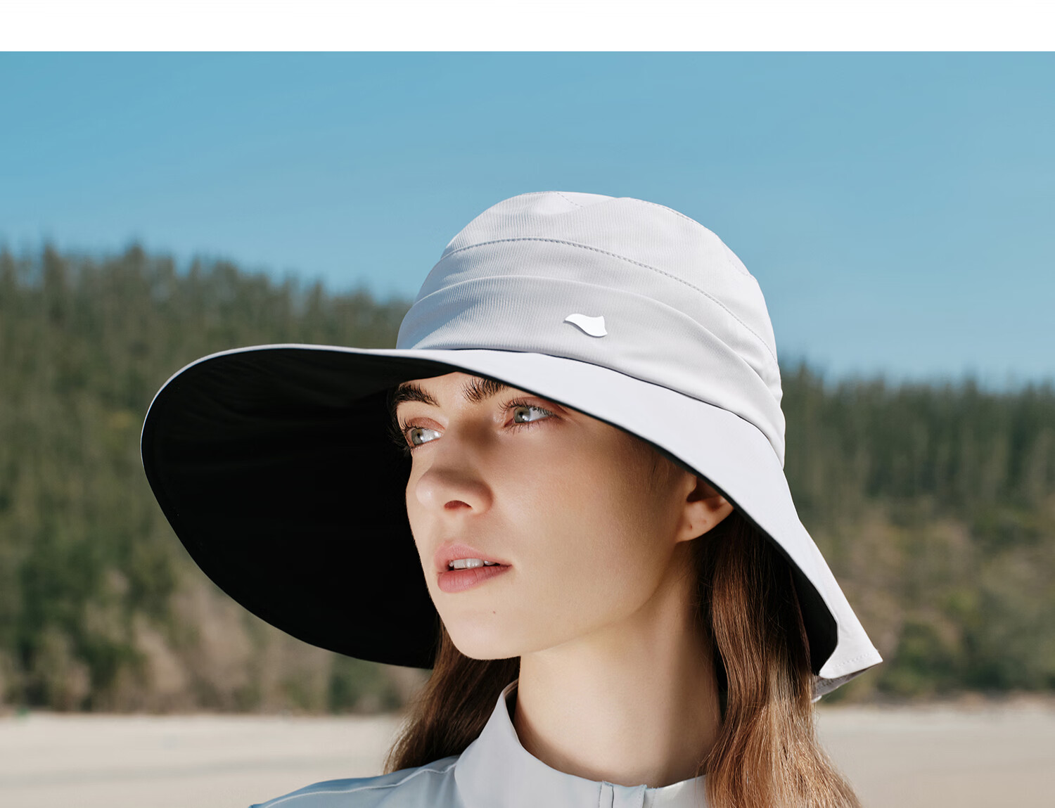 FANCET Wide Brim Sun Hat for Women Summer Outdoor UV Protection Sunshade Hat with Neck Flap 34