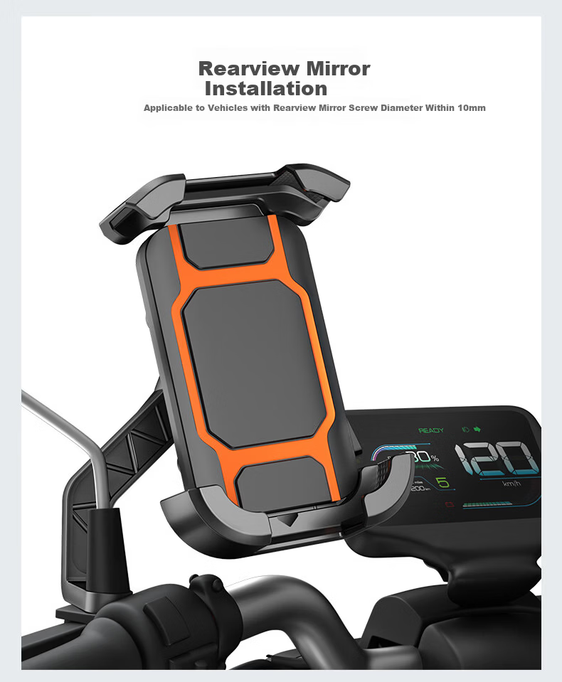 Ousen Electric Bike Phone Holder for Ninebot Motorcycle Electric Bicycle Delivery Navigation Shockproof Mount 10