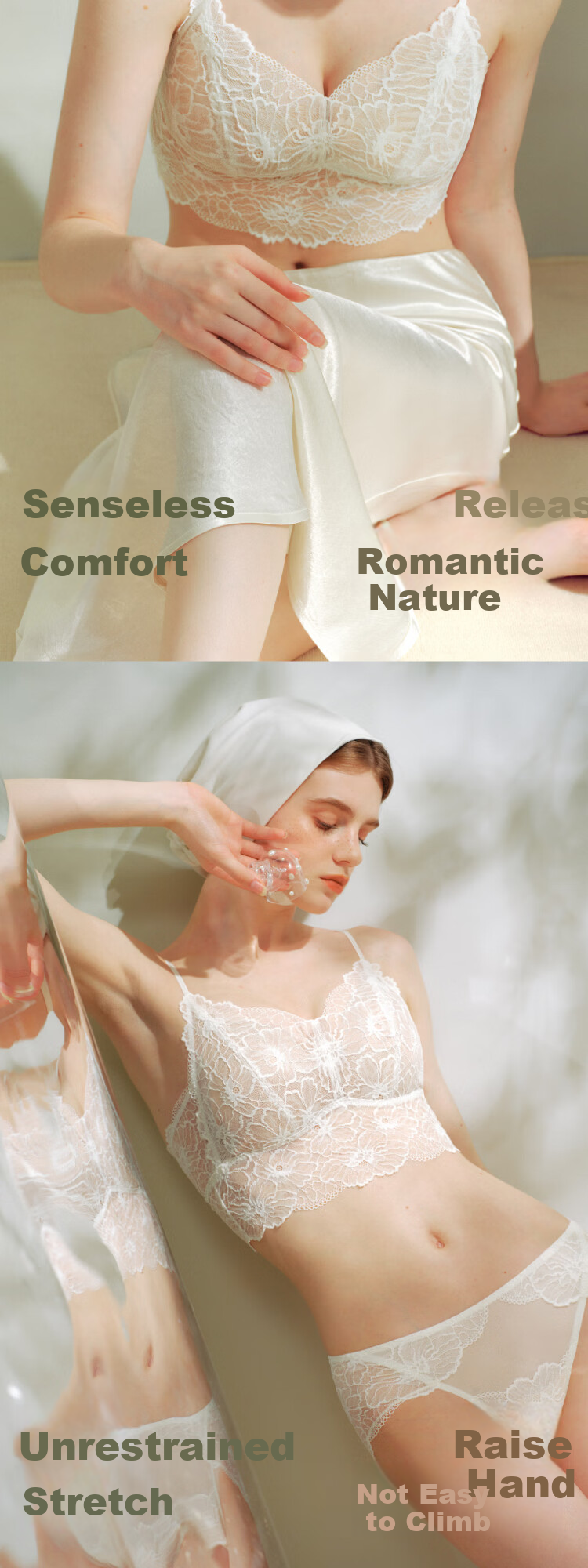 Suki Ryohin [Little Rose] Padded Camisole Lace Trim Sexy Backless Bra Lingerie Gift for Girlfriend 5