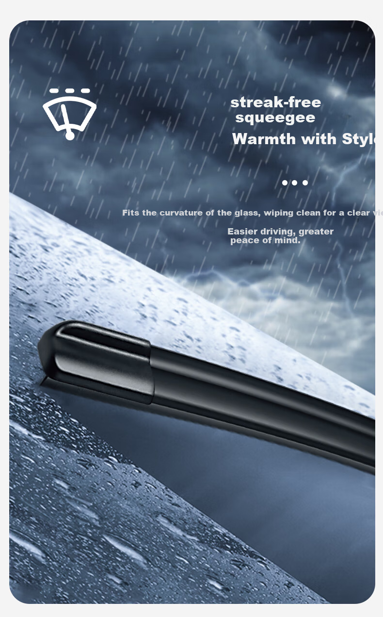 MAGNETI MARELLI Car Windshield Wipers, Wear-Resistant Natural Rubber, Compatible with Tang 2nd Generation/DMi/DM/Tang EV, for 2018 to 2025 Models, 1 Pair 7