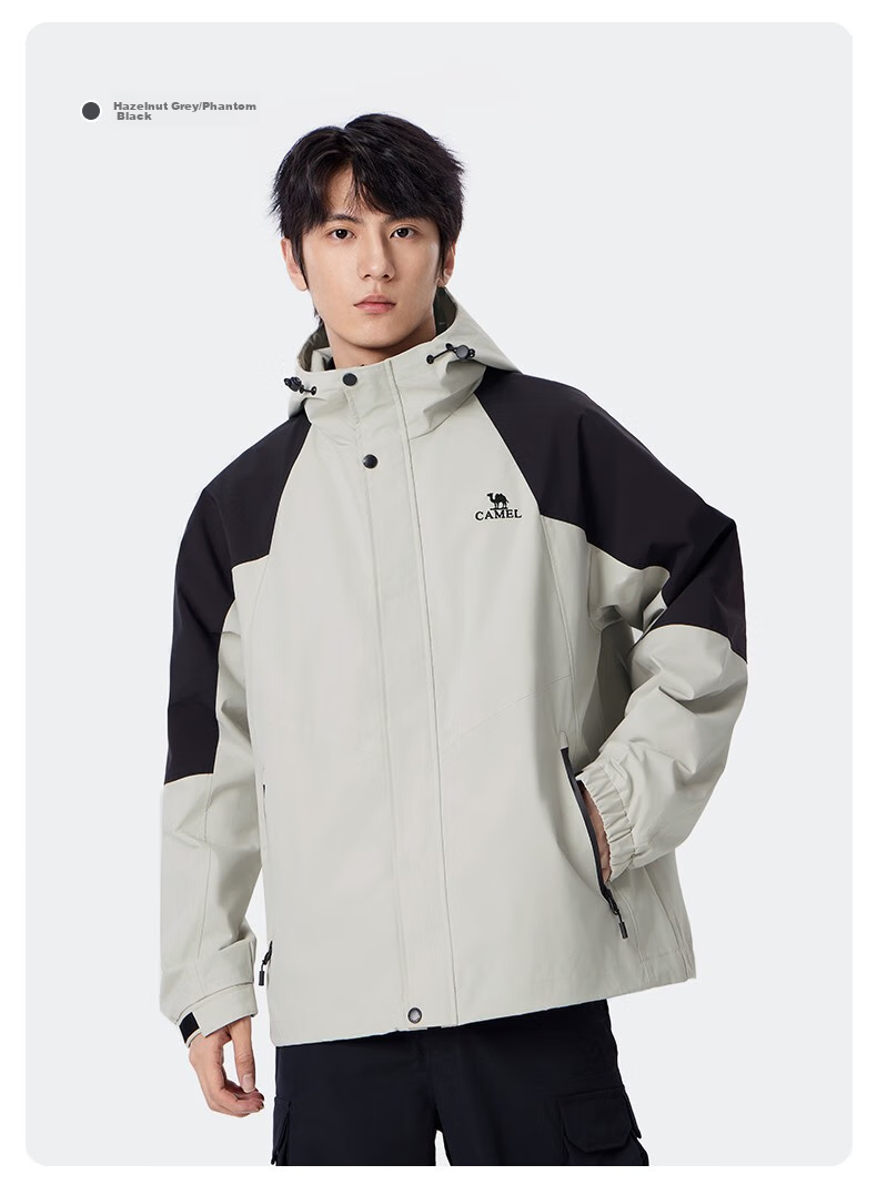 CAMEL Mountain And Sea Jacket for Men And Women, Trendy Windproof Casual Sports Outdoor Hiking Coat for Spring And Autumn M13CA6V040 31
