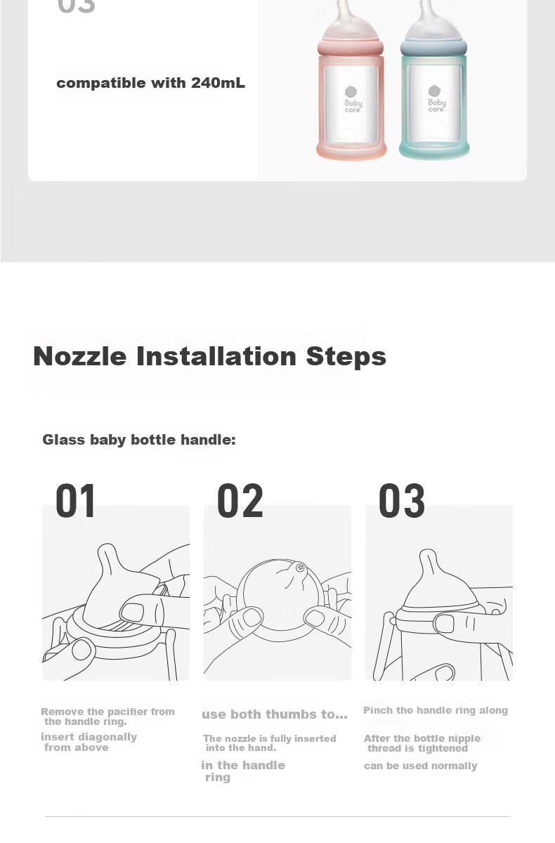 Babycare Baby Pacifier 3.0 Pro Universal Accessory S Nipple 1-3 Months Silicone Pacifier 14