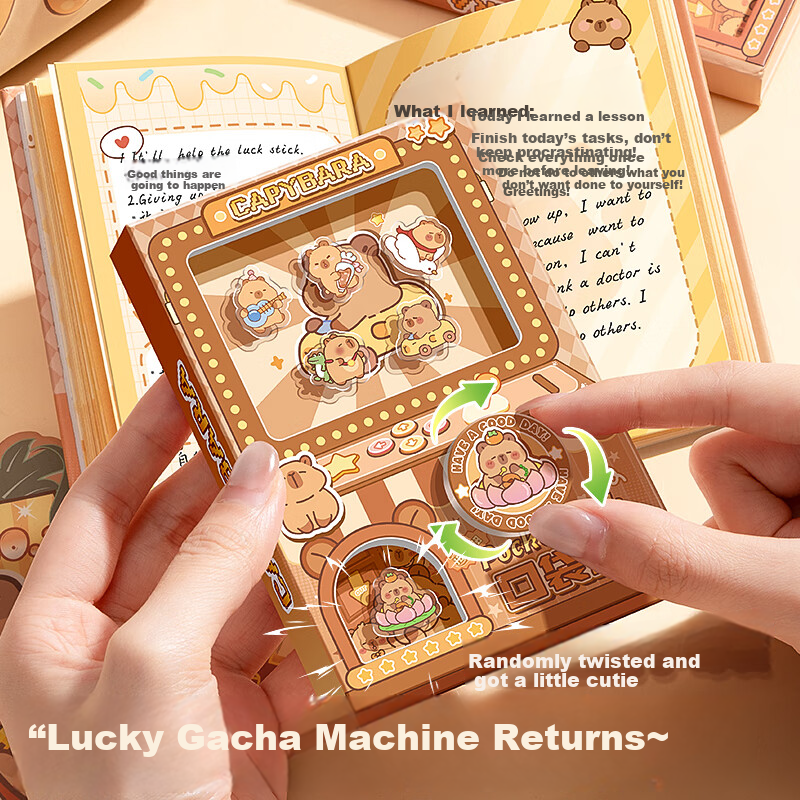 Kaba Bear Capsule Toy Vending Machine Journal Gift Box Set High-Value Girls Children's Set Capybara