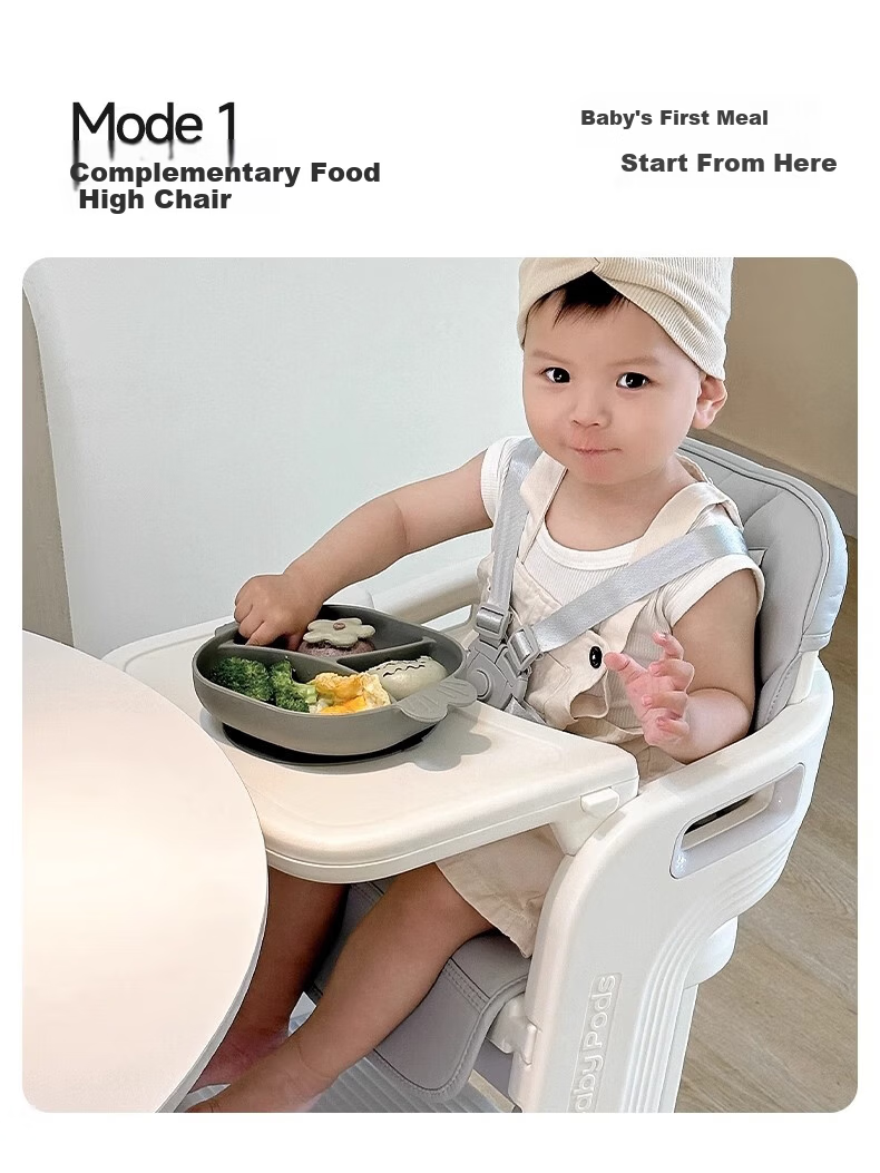 Babypods Baby High Chair Infant Dining Chair Household Children's Seat Multifunctional 2-in-1 Adjustable Feeding and Growth Chair 5