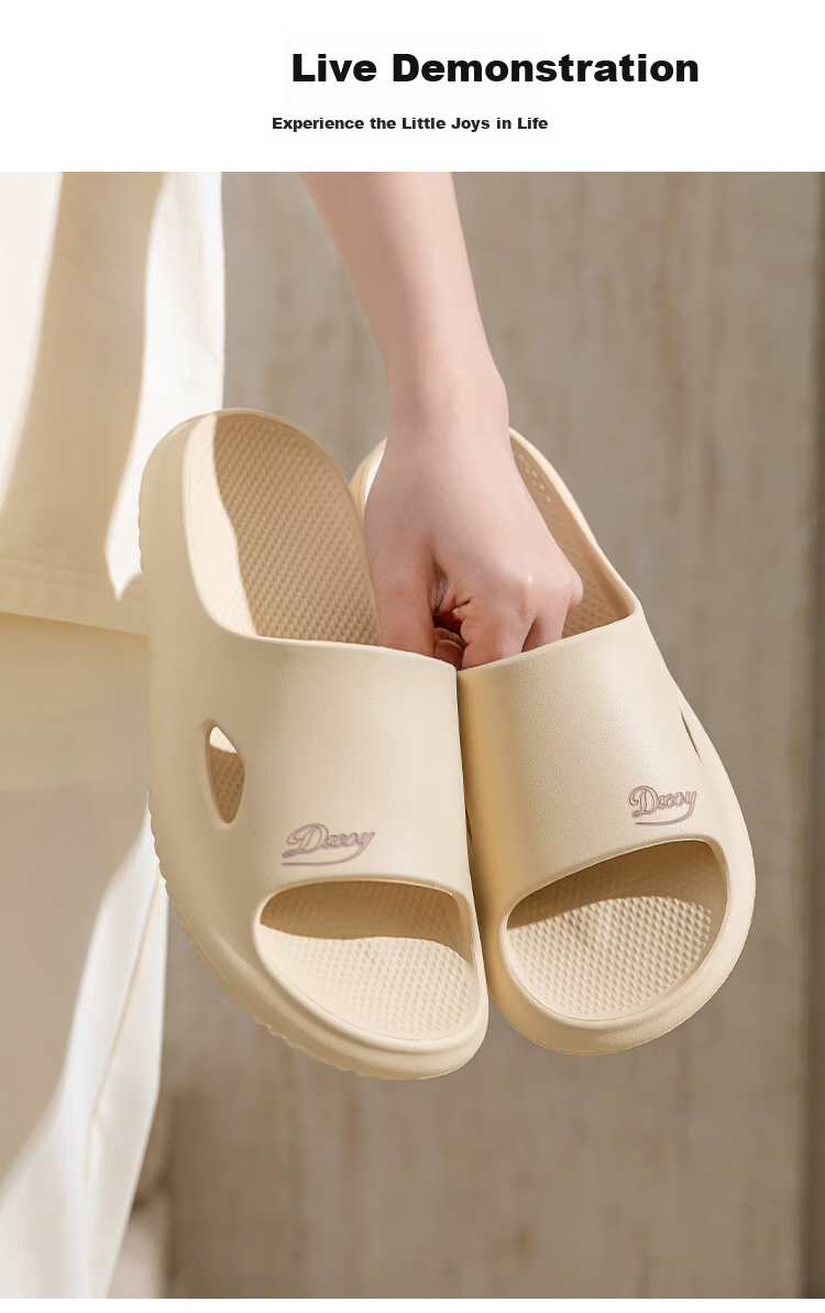 Darcy Sir Women's Summer Indoor Home Thick Sole Bathroom Non-Slip Couple Outdoor Soft Feeling Slippers Men's 8