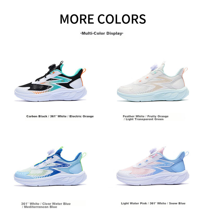 361° Kids Sports Shoes 26 Summer Boys Girls Breathable Lightweight Cushioned Running Shoes Purple Size 31 14