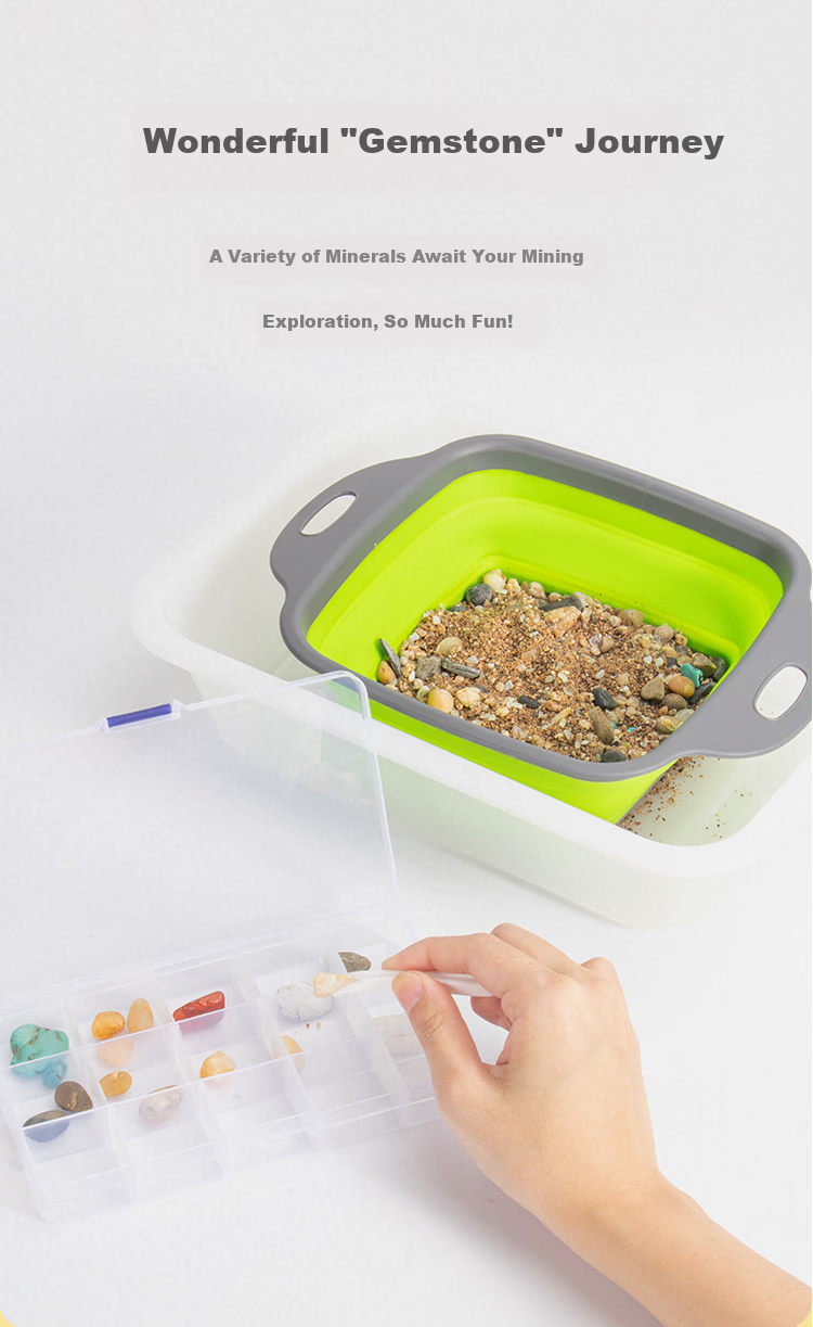 QiJi Children's Gold Panning Sand Educational DIY Mining Sandbag Toy Mid-Autumn National Day Children's Gift 4