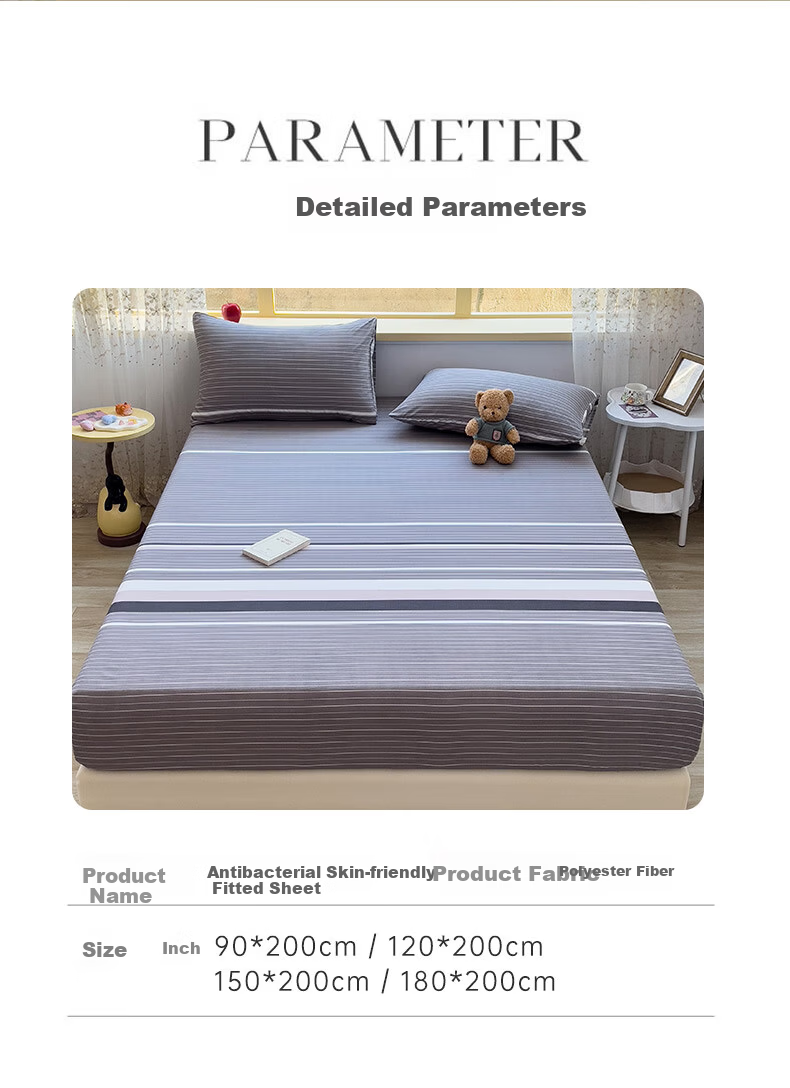 Grace 7A Antibacterial Breathable Mattress Protector Fitted Sheet Dormitory 90x200cm Freedom Wings 6