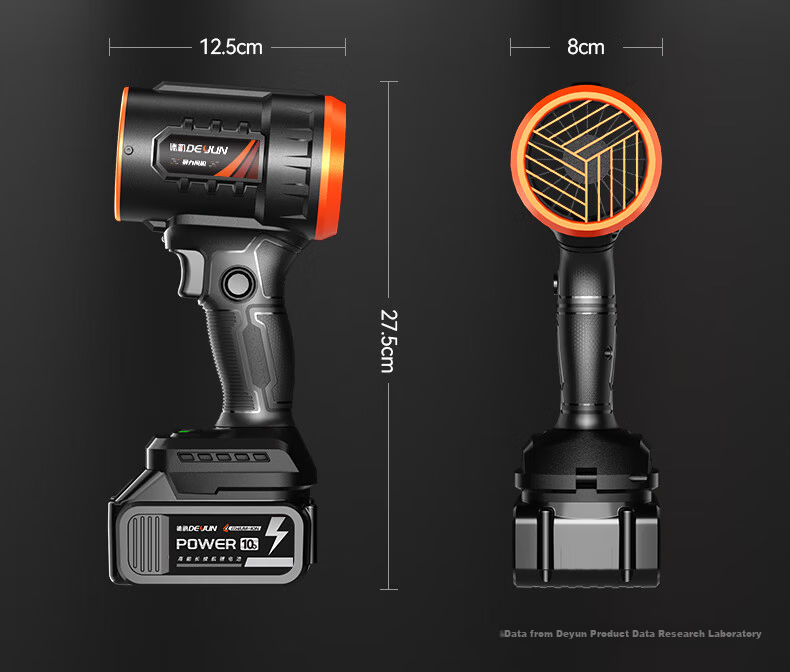 Deyun Handao High-Power Turbo Fan Strong Blower Lithium Battery Storm Gun Blower Dust and Snow Blower 16