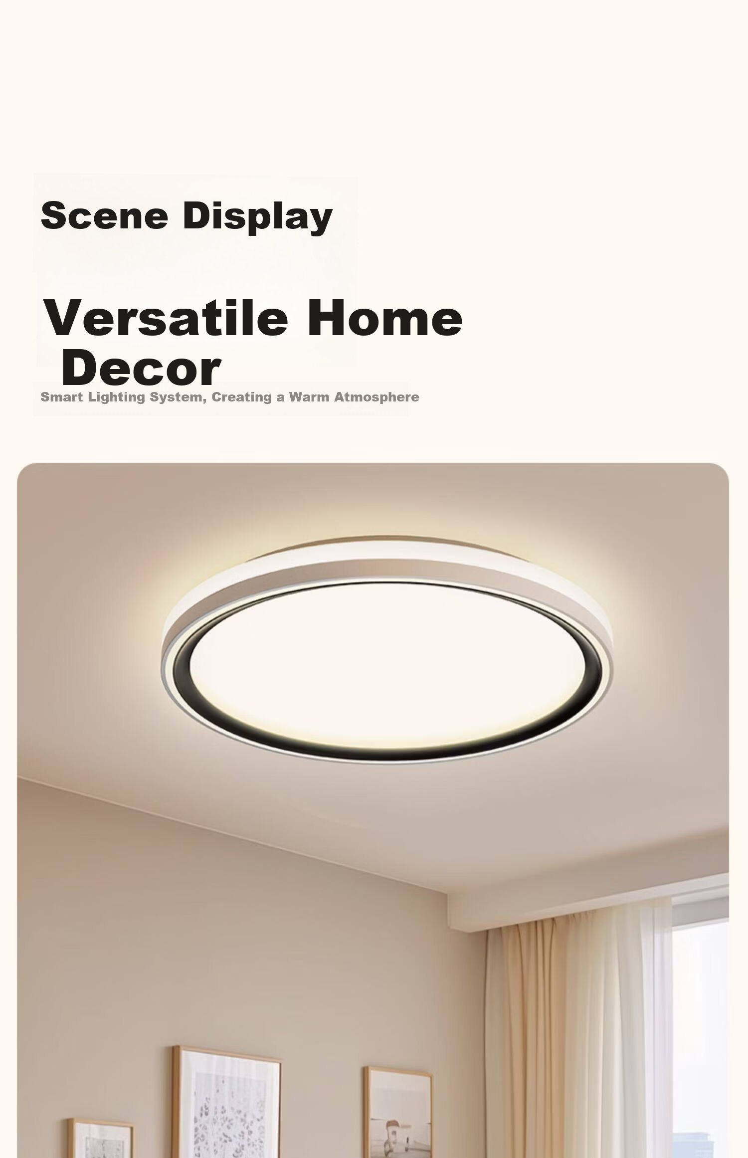 Laberta Full Spectrum Ceiling Light Bedroom Simple Modern Eye Protection Anti-Glare Children's Room Lighting Remote Control Stepless Dimming - 80W 23