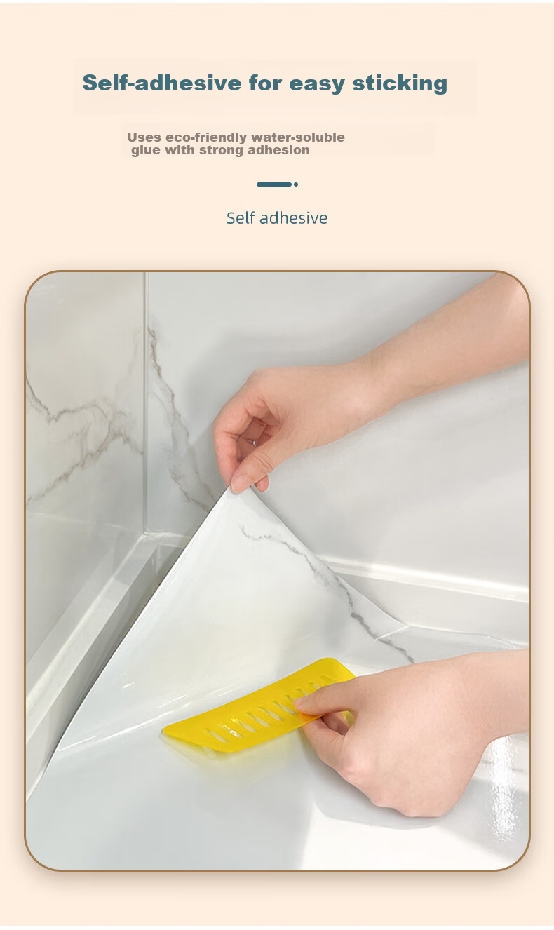 Xinuo Thickened Desktop Sticker Waterproof Oil-proof Self-adhesive Marble Tabletop Renovation for Stove Desk Dining Table Coffee Table Furniture 6