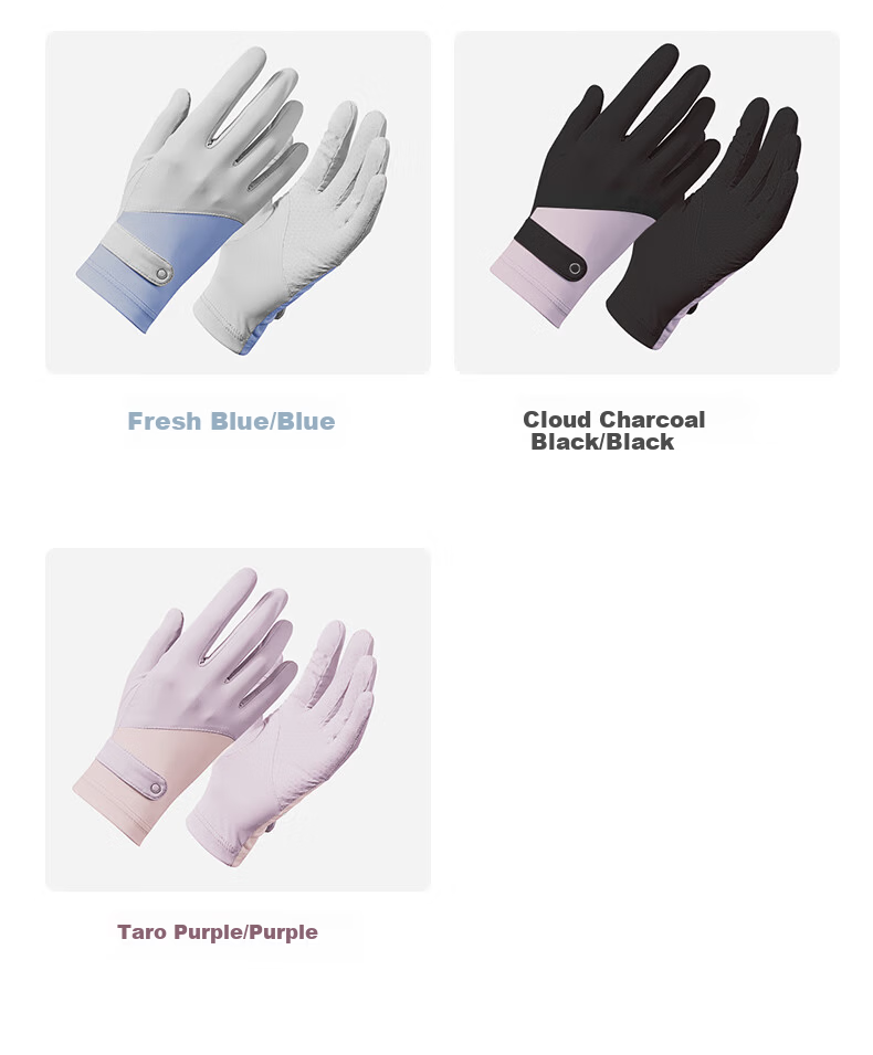RED DRAGONFLY Women's Summer Thin Sunscreen Gloves Fingerless Touchscreen Ice Silk Anti-UV Non-Slip Driving Cycling Gloves 11