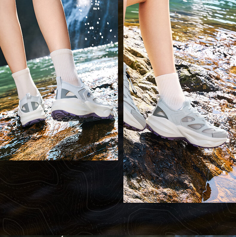 361° Women's Sports Sandals Summer New Outdoor Beach Casual Shock Absorption Soft Sole Water Shoes 682626775-4 28