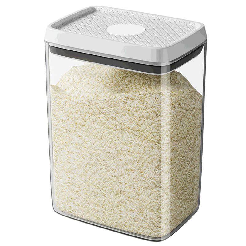 Jiabangshou Push-Lock Sealed Container, Food-Grade Storage Box for Grains, Flour, Snacks, Pet Food, Moisture-Proof Storage Jar, 3.4L