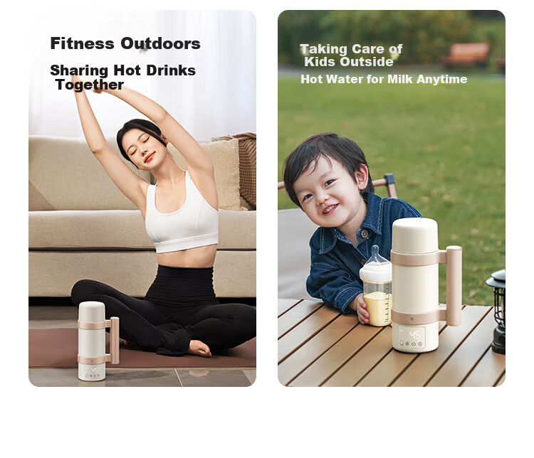 Little White Bear Portable Thermostatic Kettle Baby Insulated Children's Water Cup Milk Preparation Electric Heating Cup Boilable 5082B 33