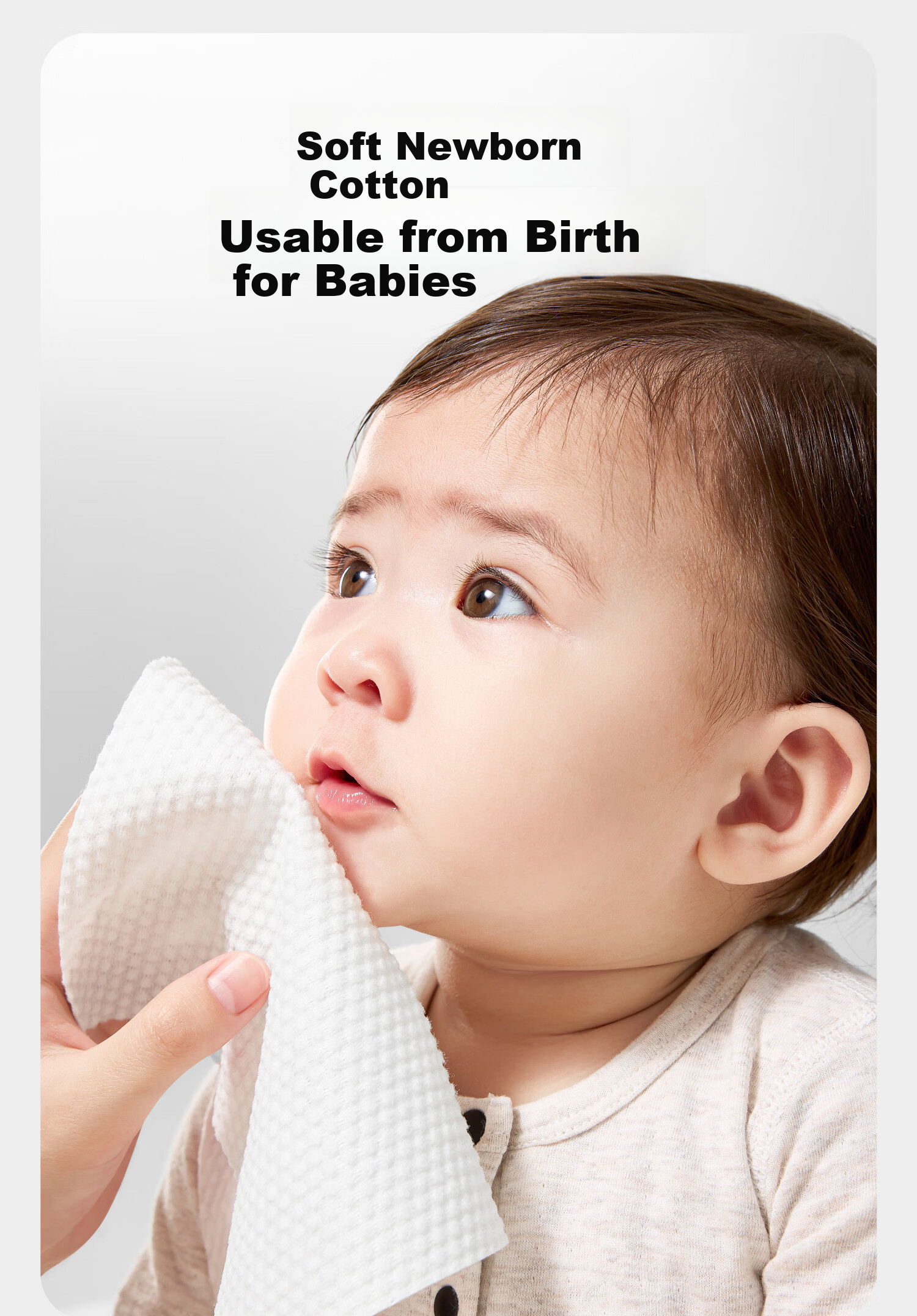 Minai'er Disposable Facial Towels Pure Cotton Cleansing Towels Dual-use Dry and Wet Soft Cotton Towels 180 Sheets 1 Pack 3