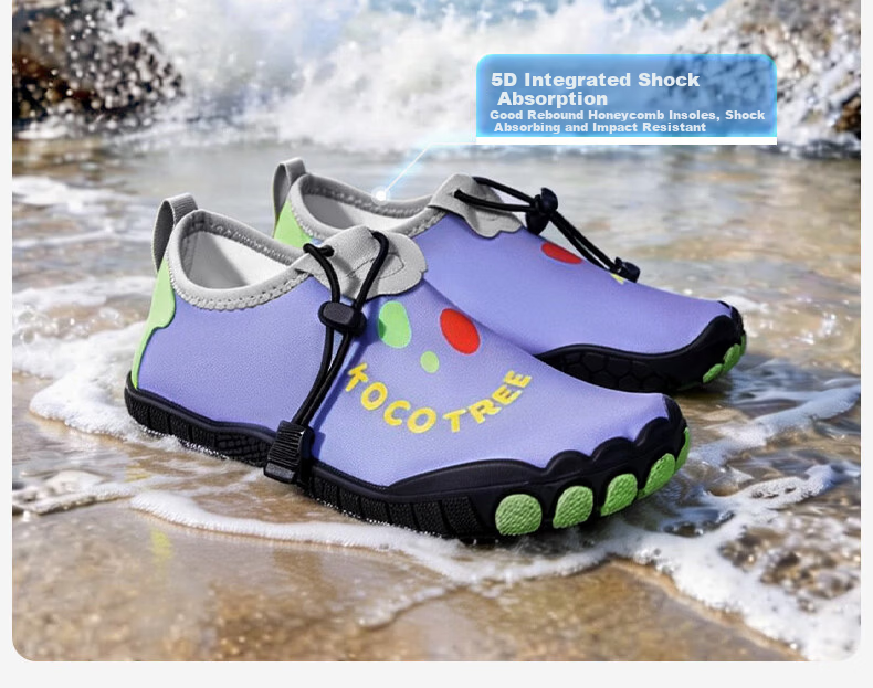 Kocotree KK Tree Kids Creek Shoes Bright Color Baby Beach Swimming Shoes Non-Slip Cut-Resistant Sandals 4