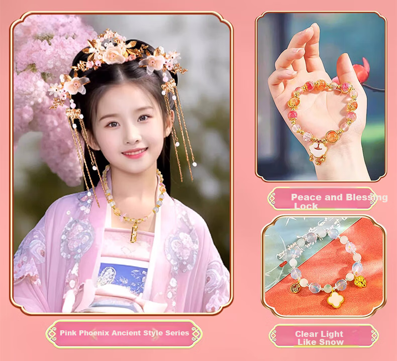 Luoli Girl Birthday Gift Children's Ancient Style Beaded DIY Bracelet Craft Kit for Girls Ages 7-14 Jewelry Box 3