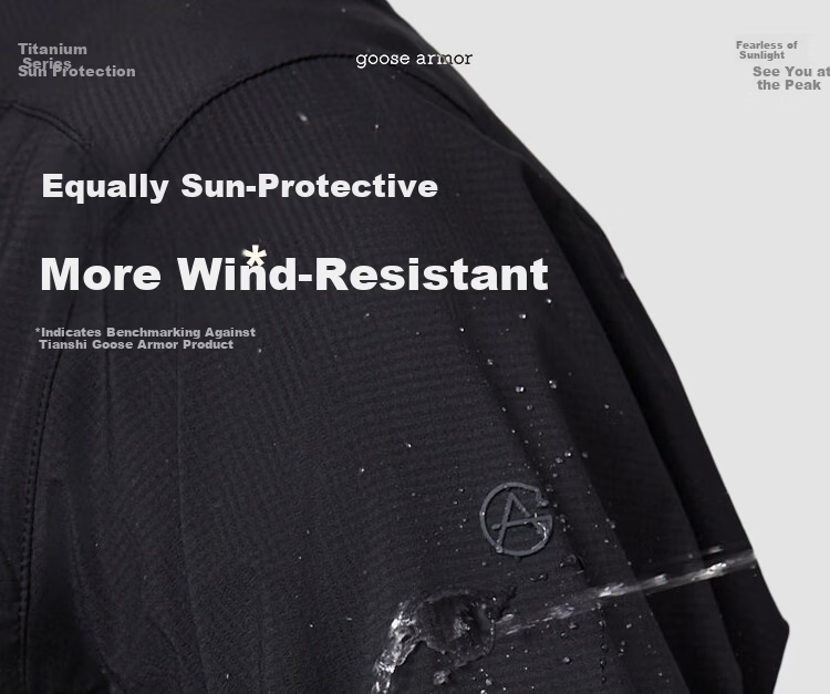 Tianshi Goose Armor Spring Summer New Ultra-thin Breathable UV Protection Skin Jacket Unisex G427 Black S 7