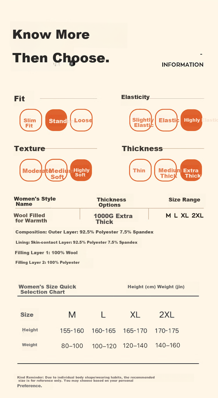 Caiyue 100% Wool Filled Women's Thermal Underwear Fleece Lined Thickened Winter Ultra Warm Cold Resistant Autumn Shirt and Pants Set 10