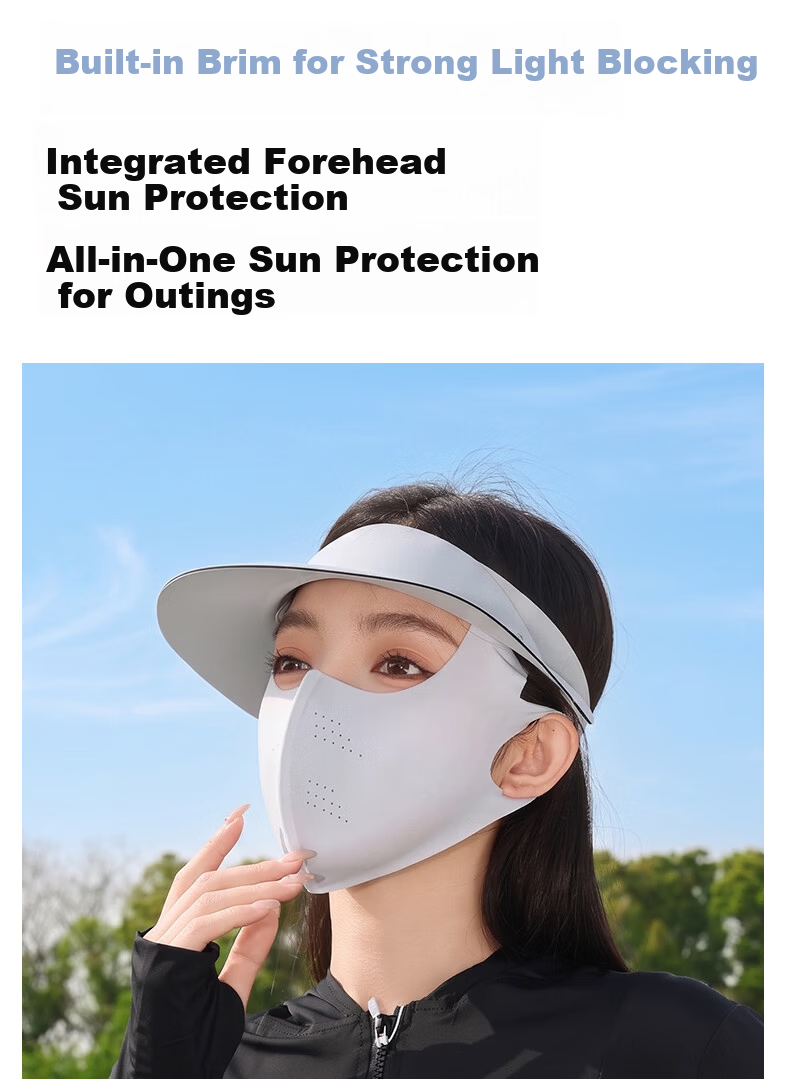 Muerxi Full Face Sun Protection Mask with Neck Guard, Ice Silk Breathable Outdoor Cycling Face Cover, Sports Sun Protection Mask 5