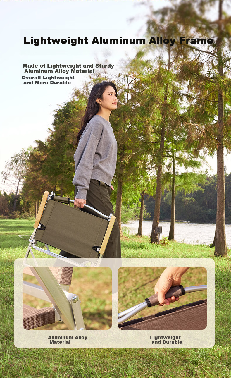 Coleman Chengye Series Outdoor Camping Folding Table Adjustable Portable Aluminum Alloy Wood Grain Picnic Table 90CM 17