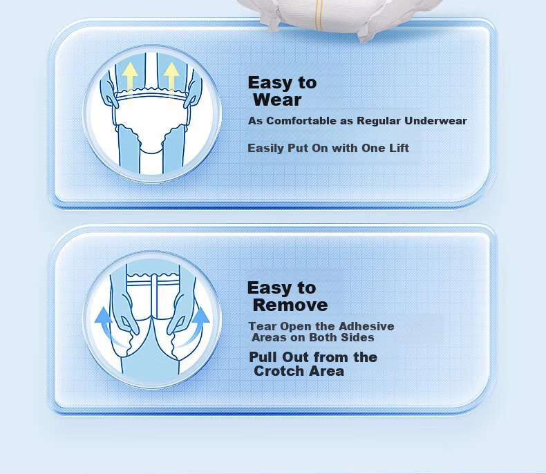 Kefu Medical Soft Adult Pull-Up Diapers XL 120pcs Hip Circumference 110-130cm Elderly and Pregnant Women Underwear-Type Diapers 4