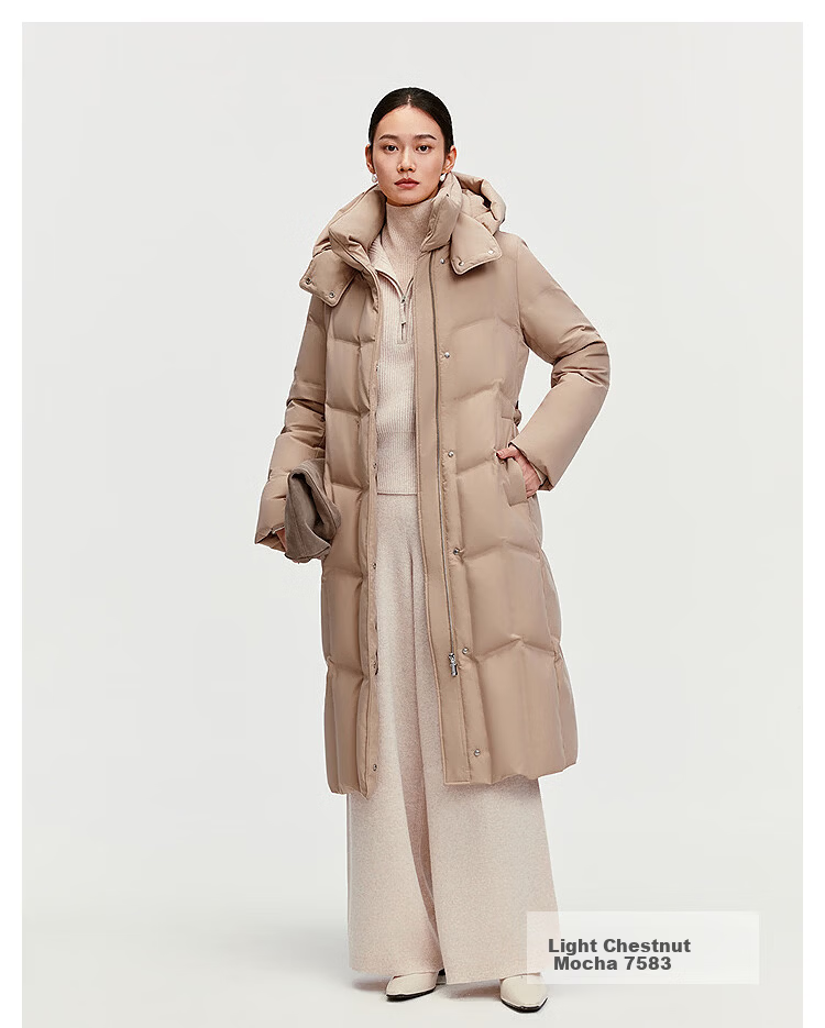 Bosideng Women's 90% Goose Down Long Business Casual Thickened Jacket Hot Sale Mall Style 11