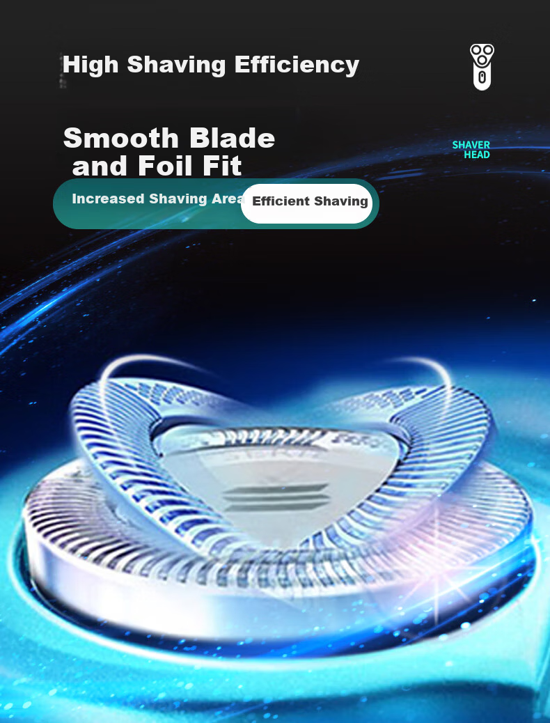 PURPAVWINNER Compatible with Philips Shaver Head S5000 Upper Part, Suitable for Series 5091/5420/5831/Razors, Blades, Shaver Net, Card Holder Bracket, Sh50 Three-Blade Head 4