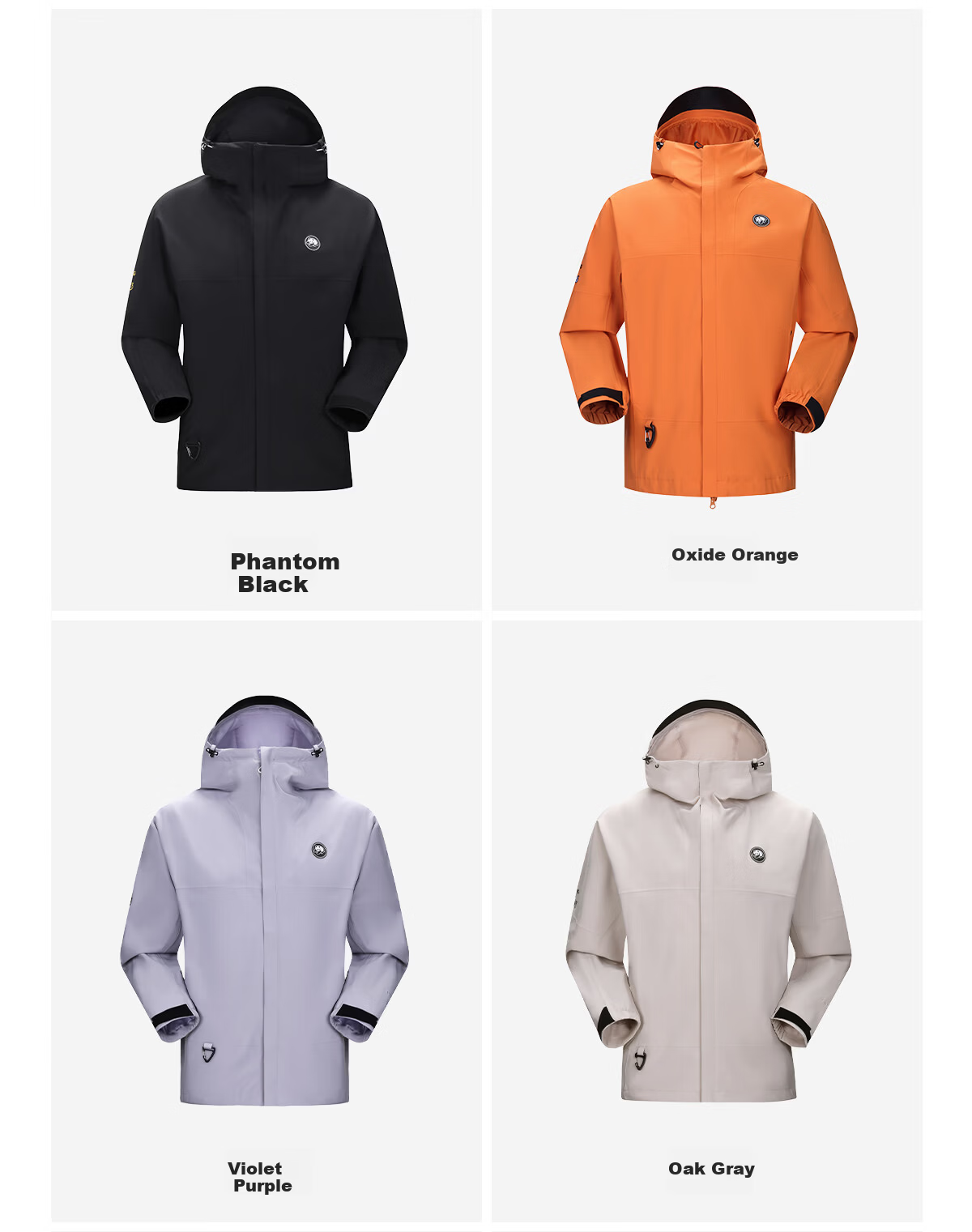 Xiongmao [Liu Yifei's Same Style], Rain Shell Outdoor Jacket for Men And Women, Single Layer Heavy Rain Protection, Triple Protection Mountaineering Coat, Outerwear 6169X5 21