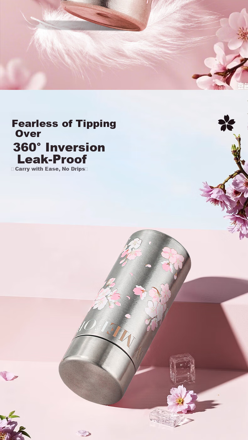 Sidomi Mini Titanium Insulated Mug Women's Portable Pocket Coffee Cup Practical 520 Valentine's Day Birthday Gift for Girlfriend 5