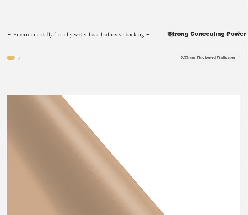 Jifudifu Thickened Creamy Texture Film Sticker for Wardrobe Desktop Cabinet Wall Renovation - Blaken Brown 11