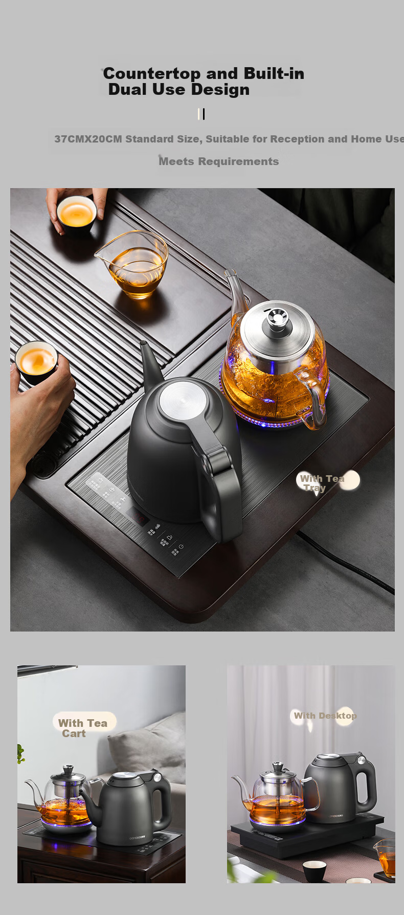 OUMETE Fully Automatic Water-Refilling Electric Kettle, Built-In Tea Table, Water-Heating Kettle, Handle Water-Refilling, Tea Brewing And Water Heating All-In Machine, 316L Insulated Tea Steeping Pot OMT-JS1927 10