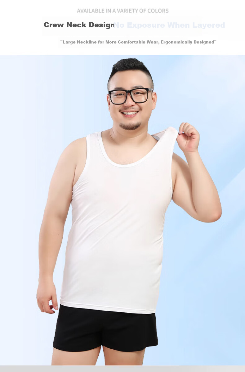 Langsha Plus Size Men's Cotton Vest 2026 New Loose Fit Extra Large Pure Cotton Sports Fitness Tank Top 7