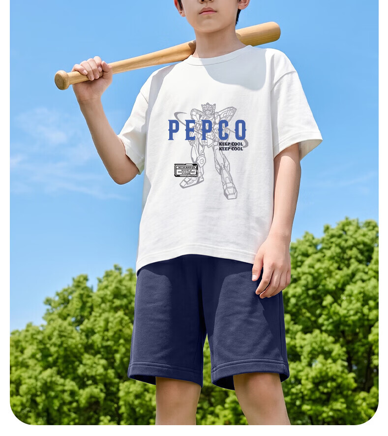 Piggy Banner Boys Summer Set Pure Cotton Short Sleeve and Shorts 2-Piece 2026 New Kids Sports Casual Wear 9