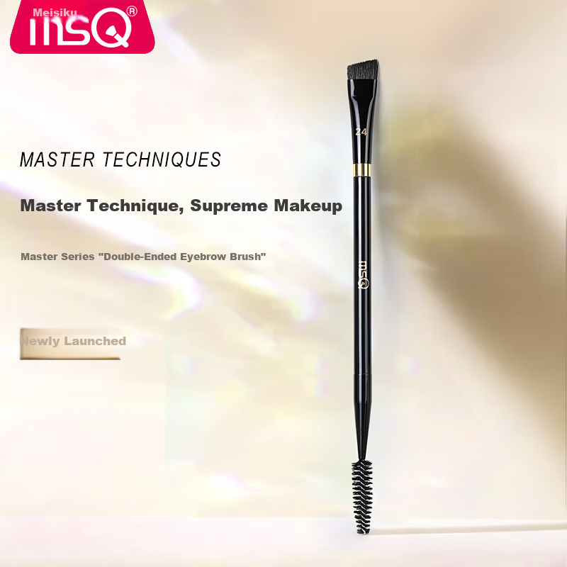 MSQ Piano Master No.24 Double-Ended Eyebrow Brush Eyelash Curler Angled Eyebrow Powder Brush Makeup Brush Mink Hair