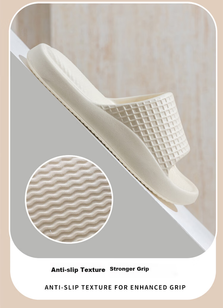 LeTuo Summer Women's Indoor EVA Soft Sole Bathroom Non-Slip Home Slippers Couple Flip Flops Men 9