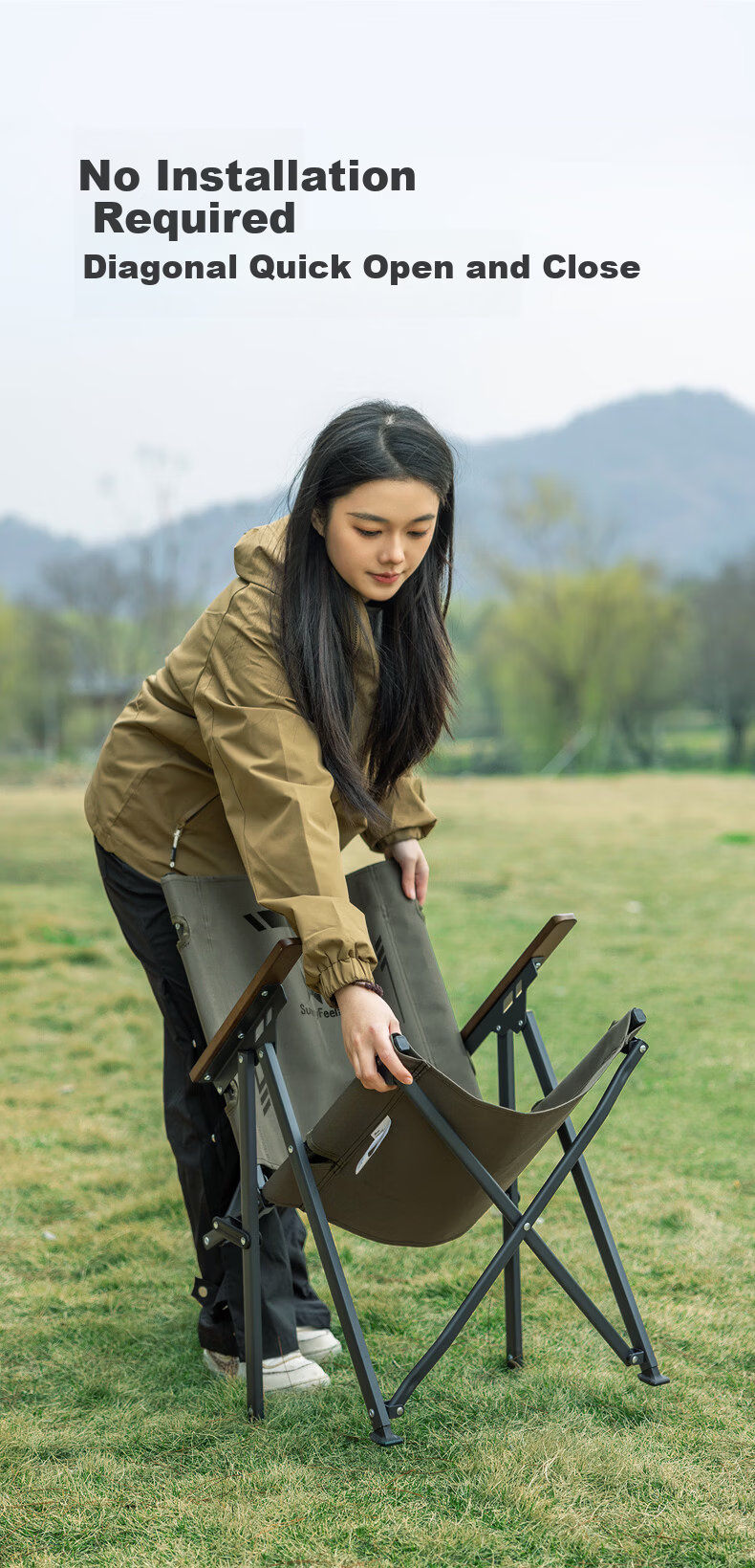 Shanfei Antai Outdoor Folding Camping Aluminum Alloy Kemit Chair Portable Backrest Sketching Fishing Kemit Chair 1