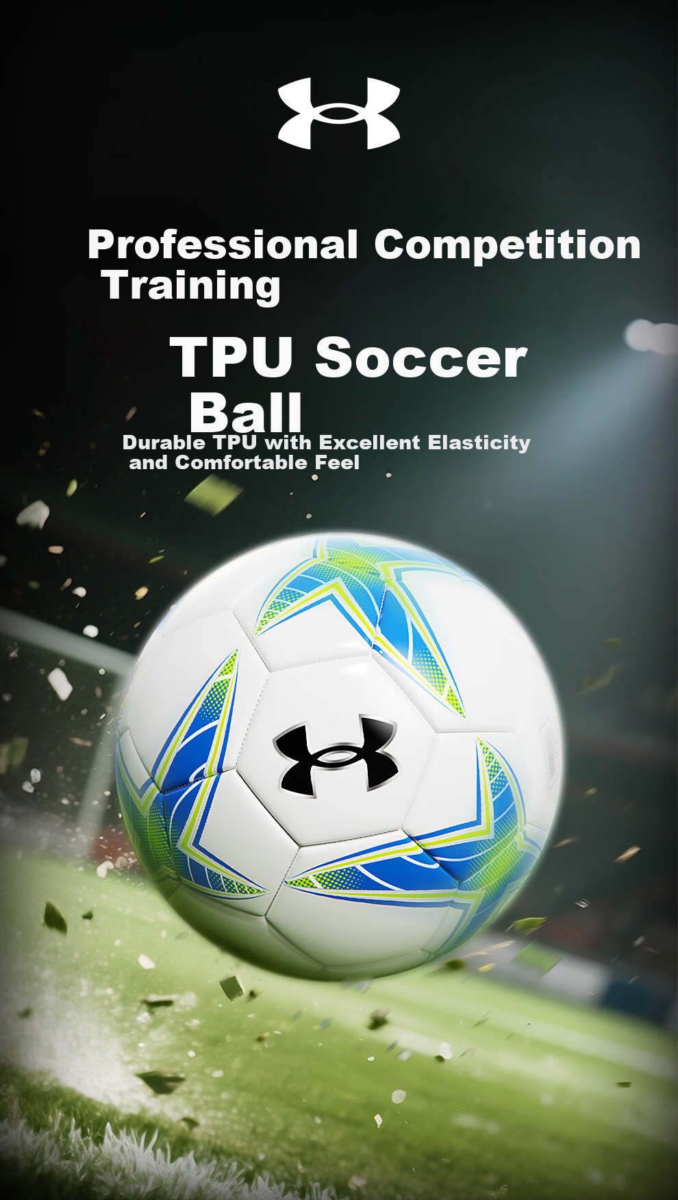Under Armour Size 5 Adult Soccer Ball for Middle School Youth Standard Professional Match Training Exam Student Gift 1